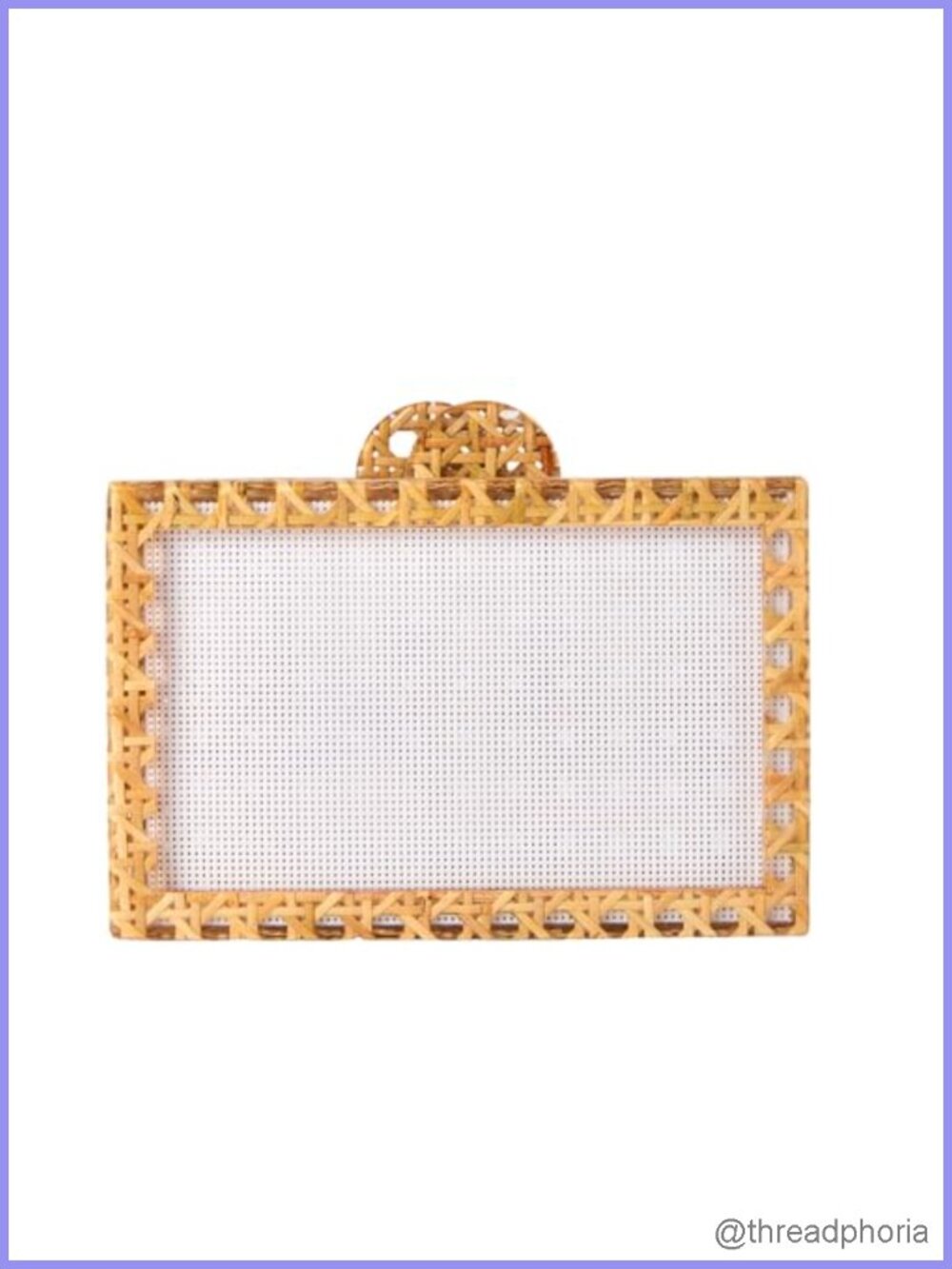 Women Acrylic Handbag Rattan Woven Pattern Square Box Crossbody Shoulder Bag